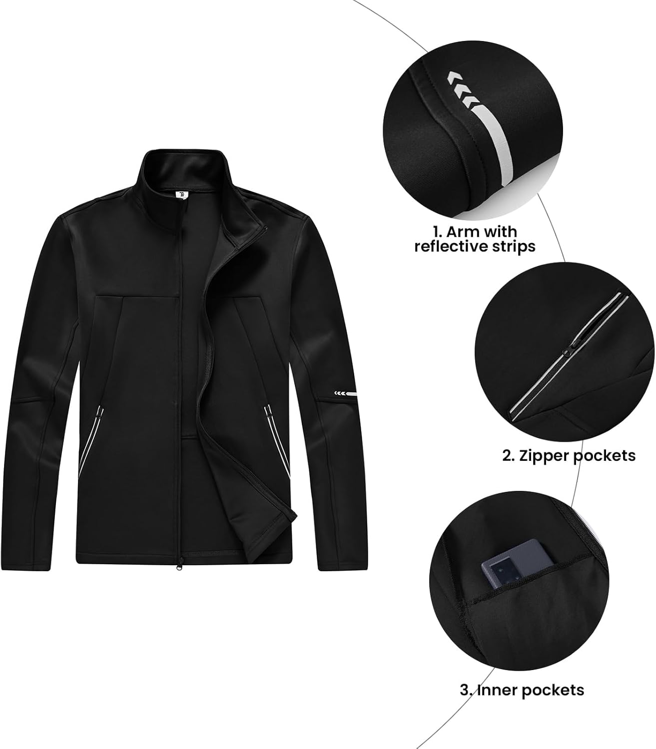 BGOWATU Men's Tracksuits 2 Piece Running Sports Sweatsuits For Men Full Zip Athletic Jackets and Pants Outfits - Image 3
