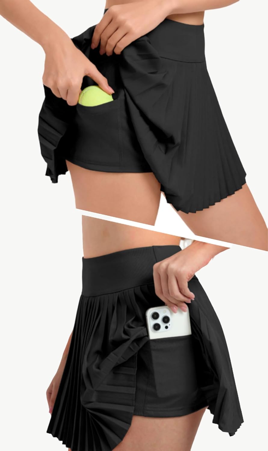 Jhsnjnr Pleated Skort for Women Athletic Summer Skorts with Shorts Pockets High Waisted Golf Tennis Skirt - Image 2