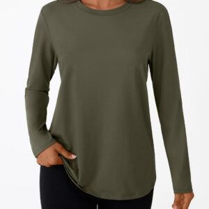 AUTOMET Women’s Long Sleeve Workout Tops UPF 50+ Sun Shirts for Running Hiking