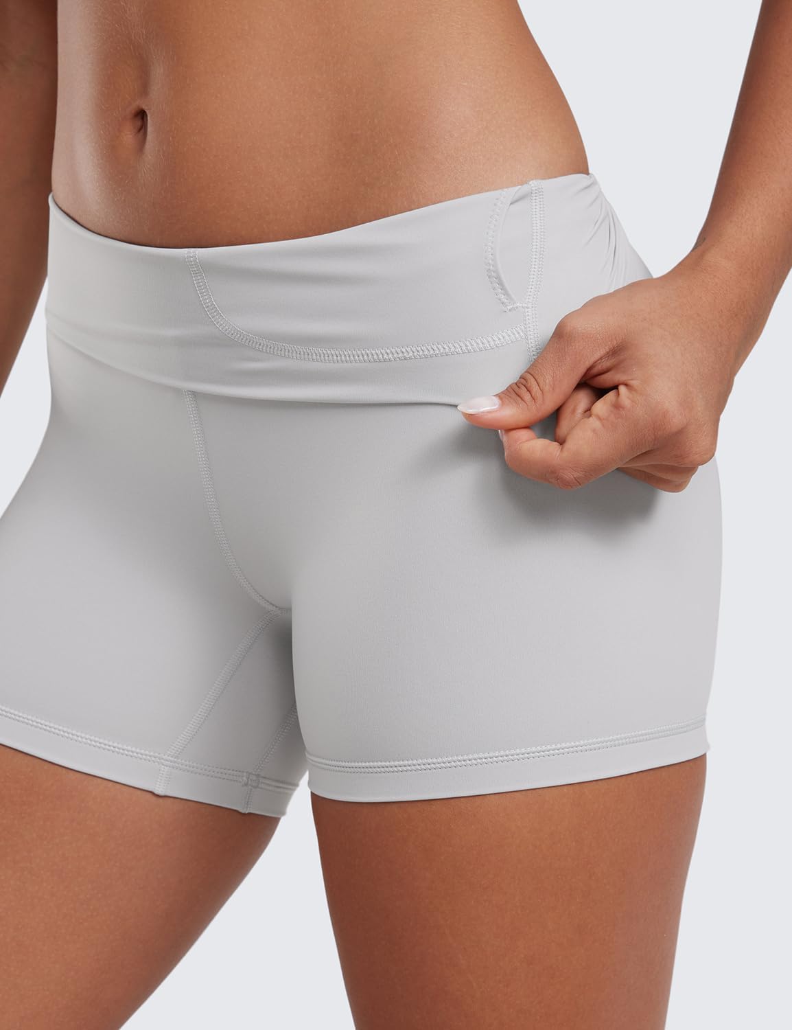 CRZ YOGA Naked Feeling Biker Shorts 4'' - High Waist Yoga Workout Running Gym Spandex Womens - Image 4