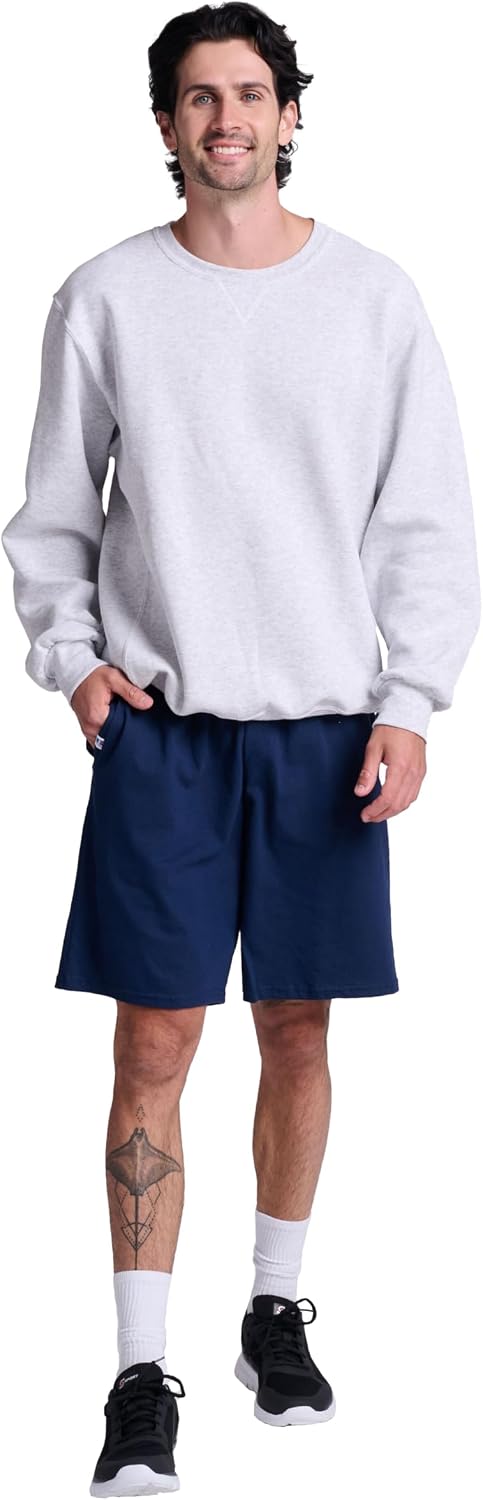 Russell Athletic Men's Relaxed Fit 9" Cotton Shorts with Pockets, Adjustable Elastic Waist, Sizes S-4X - Image 5
