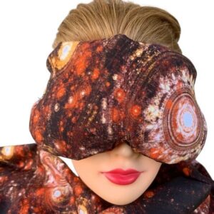 Eye Mask Lavender Eucalyptus, Sinus, Herbal Pack, Hot Cold Pack, Heat Wrap,Organic, Flax Seed, Microwave Therapy, Sleep Mask, Yoga Meditation Eye Pillow, Celestial Orange