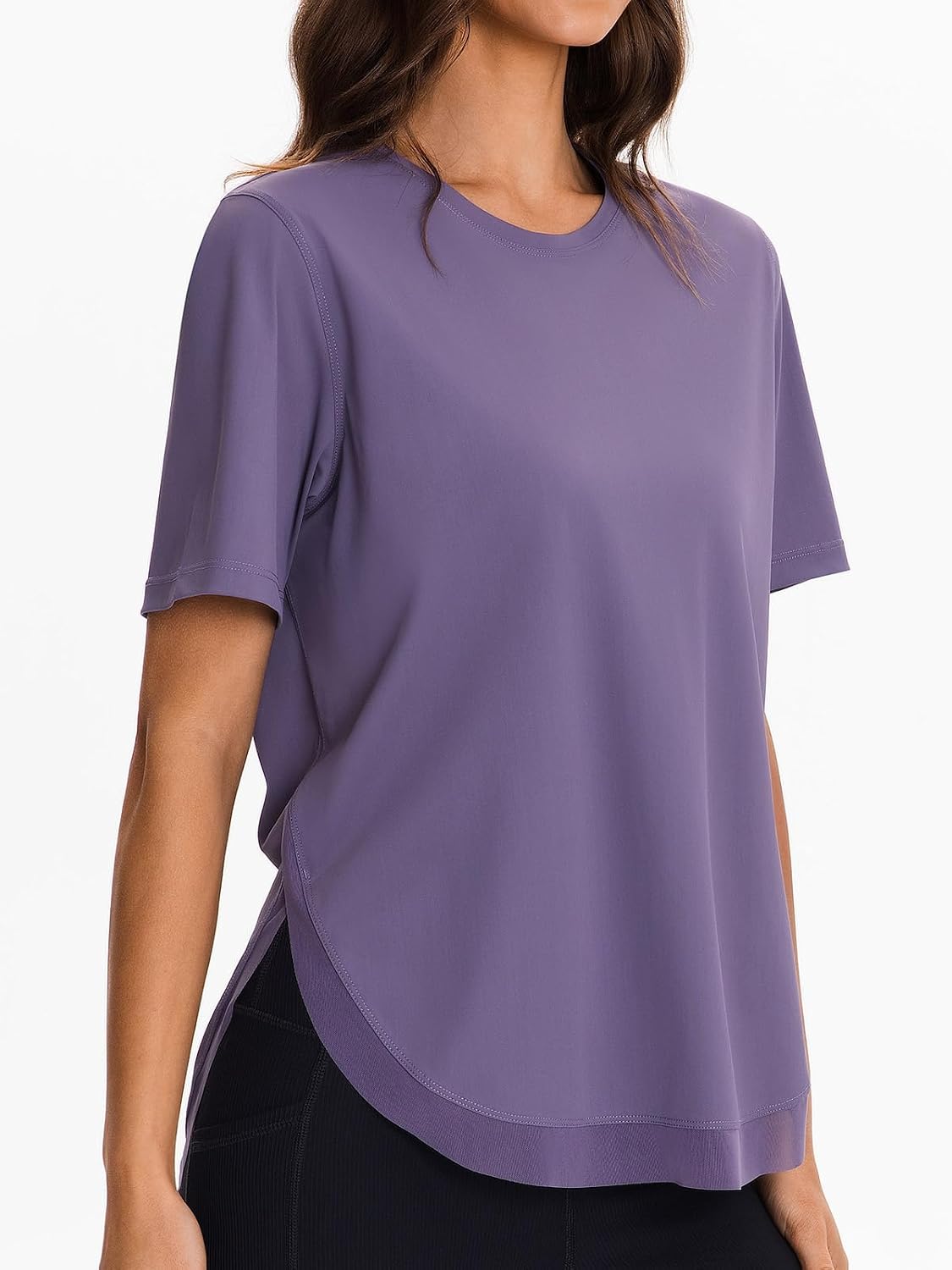AARYA Women's Cooling Workout Tops Short Sleeve Loose Fit Activewear - Quick Dry Athletic Shirts for Yoga Running Gym - Image 6