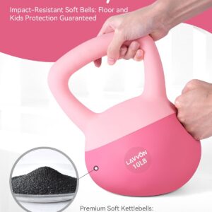 Soft Kettlebell – Cushioned Impact-Resistant Base and Anti-Slip, Kettle bell Anti-Slip Grip Weight for Home Workouts, Safe Strength Training Kettlebells Sets for Women & Men, With Non-slip Gloves