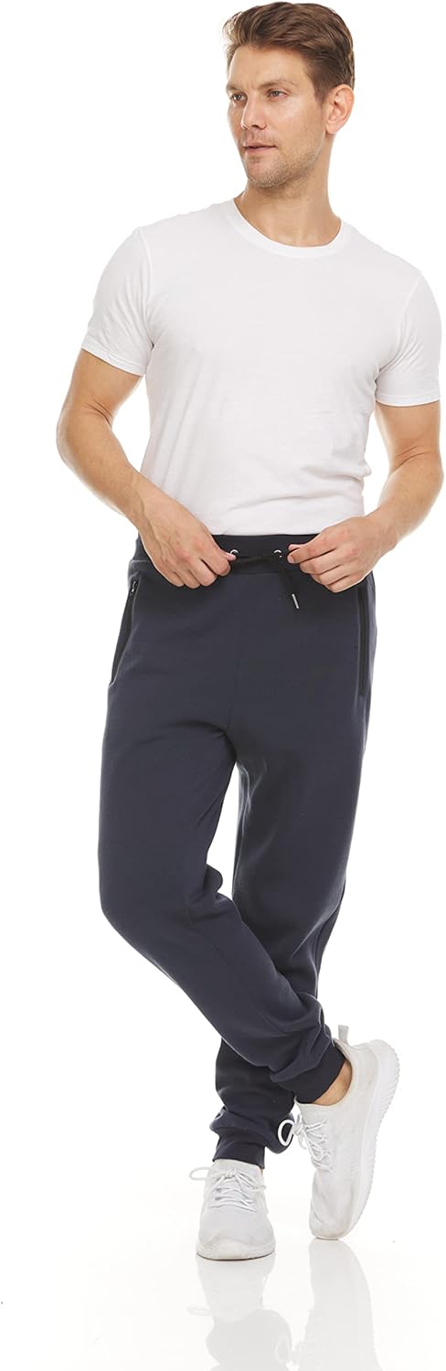 PURE CHAMP Mens Sweatpants 3 Pack Fleece Active Athletic Workout Jogger Sweatpants for Men with Zipper Pocket Size S-3XL - Image 3