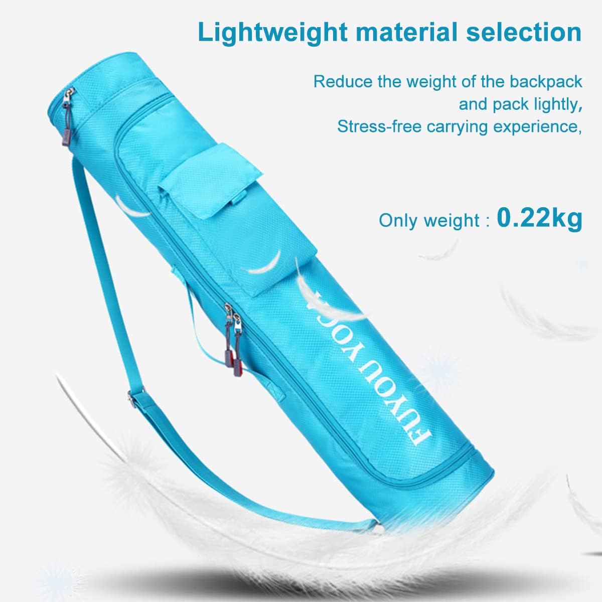 Yoga Mat Bag with Adjustable Strap Exercise Mat Bag with Storage Pockets Large Yoga Carrier Portable Carry Case Bags Smooth Zippers for Men Women Fitness 77cm × 15cm - Image 4