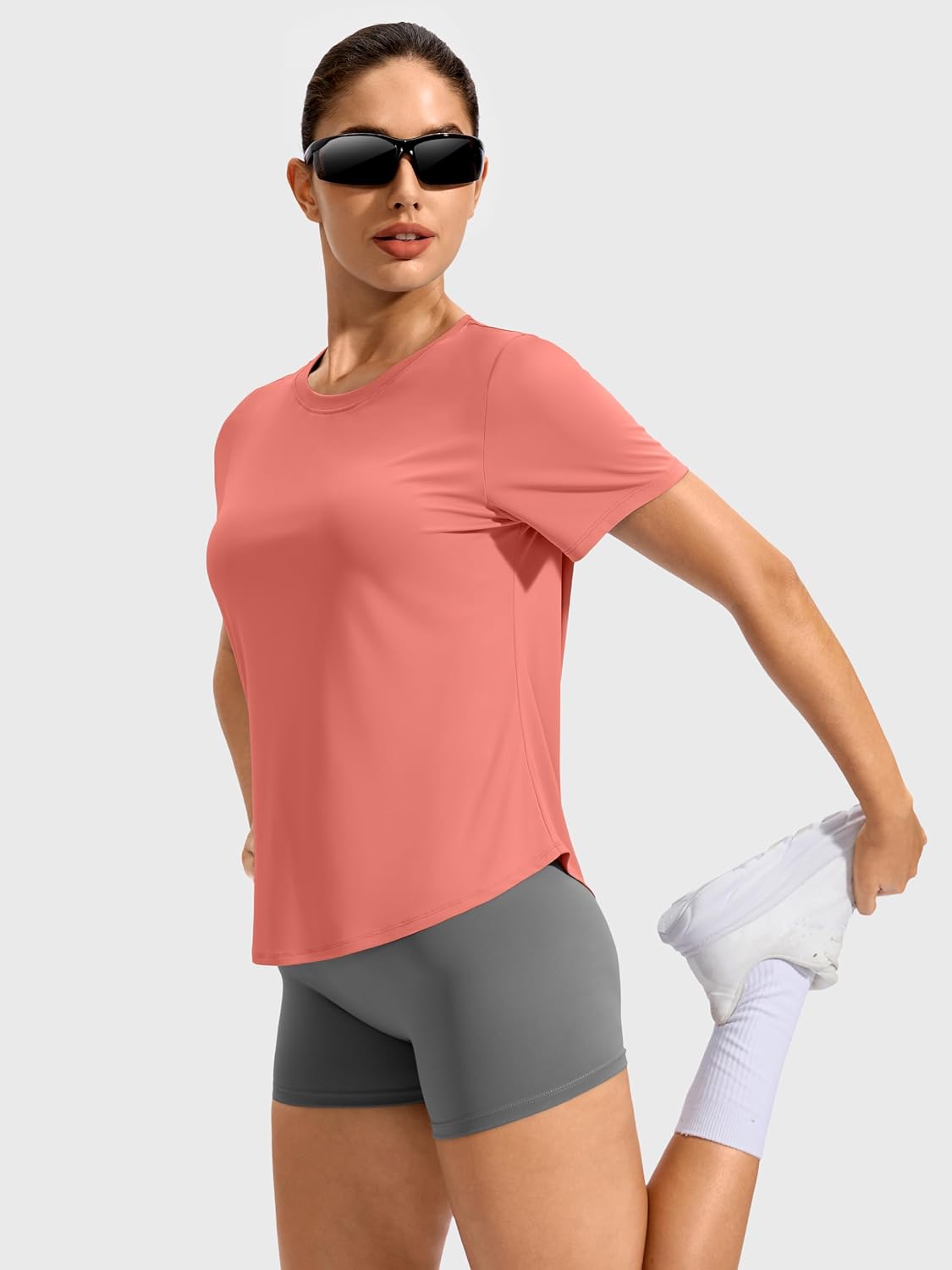 Soothfeel Workout Tops for Women Short Sleeve UPF 50+ Sun Shirt Athletic Running Top Loose Fit Cooling Quick Dry Gym T-Shirts - Image 2