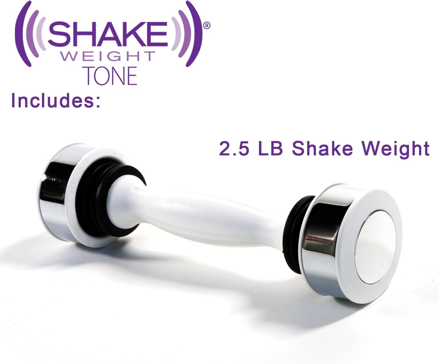 Shake Weight Tone for Women - 2.5lb Muscle Toning Dumbbell to Sculpt Your Arms, Shoulders & Chest All at The Same Time - Exercise Equipment for All Fitness Levels - Single Dumbbell Shaking Weight - Image 2