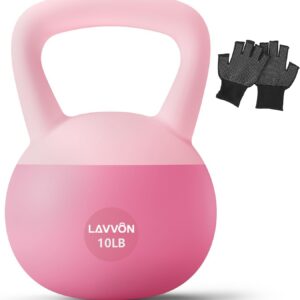 Soft Kettlebell – Cushioned Impact-Resistant Base and Anti-Slip, Kettle bell Anti-Slip Grip Weight for Home Workouts, Safe Strength Training Kettlebells Sets for Women & Men, With Non-slip Gloves