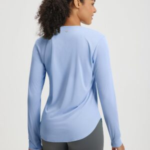 baleaf Womens Sun Shirts UPF 50+ UV Protection Long Sleeve V Neck Lightweight Breathable Quick Dry Tops Hiking Running