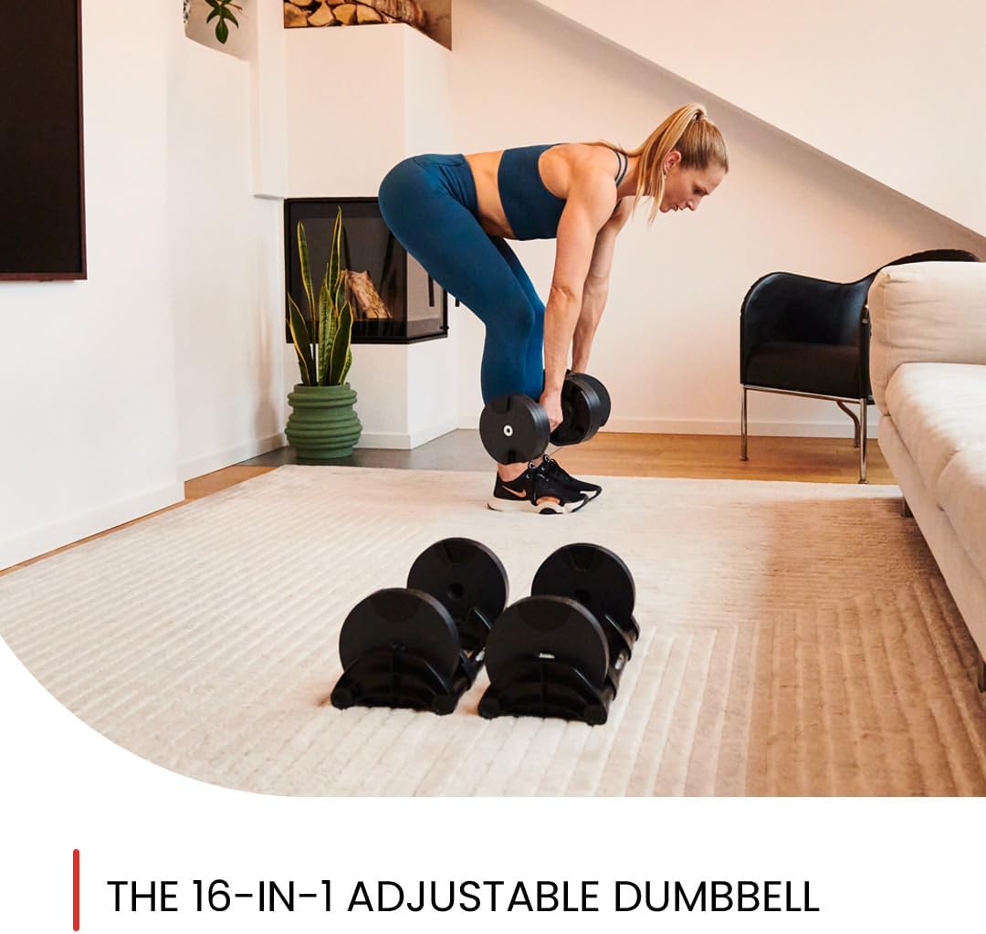 NUOBELL Adjustable Dumbbells 5-80 lbs: Replace 16 Sets, Ideal for Home Gym Weight Bench & Press - Image 3