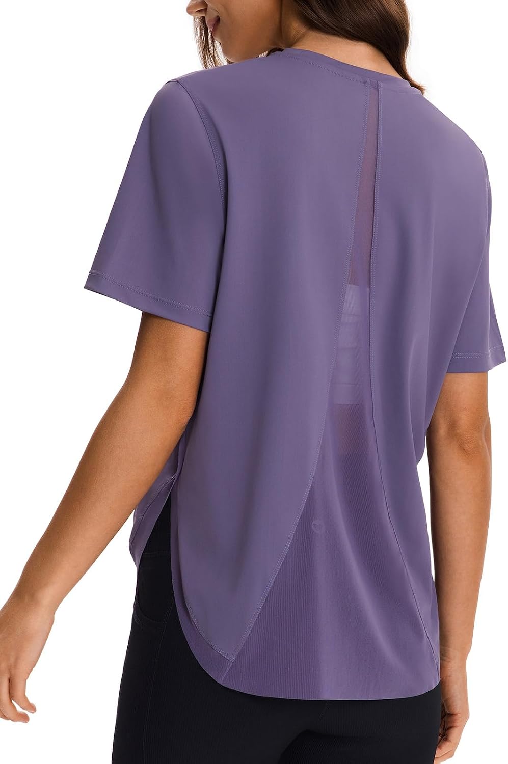 AARYA Women's Cooling Workout Tops Short Sleeve Loose Fit Activewear - Quick Dry Athletic Shirts for Yoga Running Gym