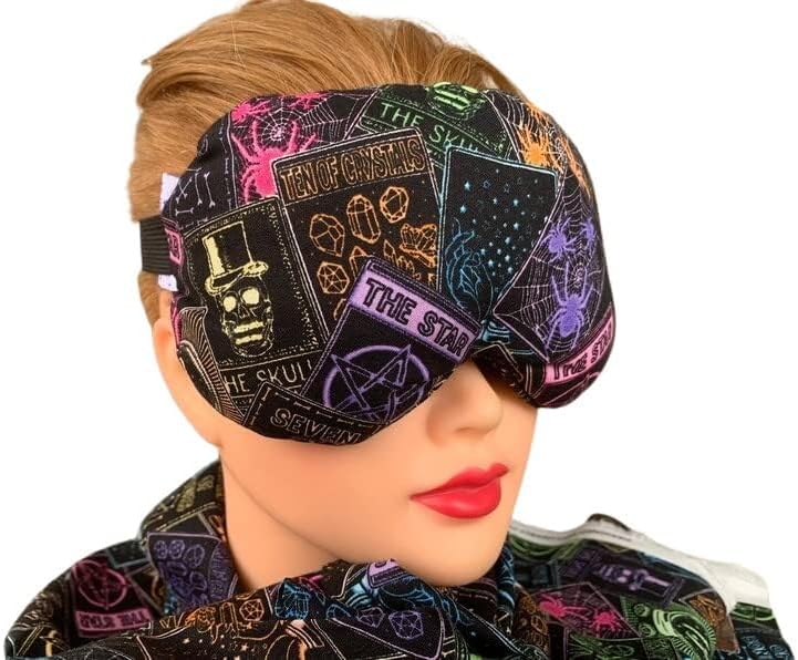 Eye Mask Lavender Eucalyptus, Sinus, Herbal Pack, Hot Cold Pack, Heat Wrap,Organic, Flax Seed, Microwave Therapy, Sleep Mask, Yoga Meditation Eye Pillow, Tarot Cards - Image 2
