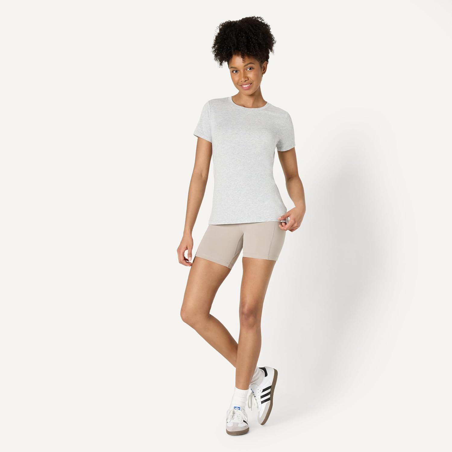 Amazon Essentials Women's Active Soft Cotton Regular Fit Crewneck Short Sleeve Lightweight Yoga Workout T-Shirt - Image 5