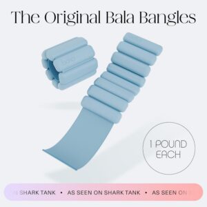 Bala Bangles Wrist & Ankle Weights for Women & Men – Adjustable Weighted Bands – Soft Silicone Arm & Leg Weights for Pilates, Yoga, Walking, Barre, Home Workout & Strength Training Exercise