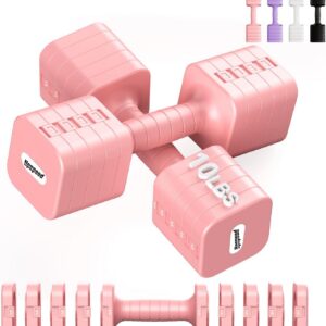 16LBS 20LBS Adjustable Dumbbell Set Dumbbells Sets Hand Weights for Women Men Free Weights Dumbbells Set Exercise Fitness dumbbell sets of 2 for Home Gym Workout Strength Training Equipments