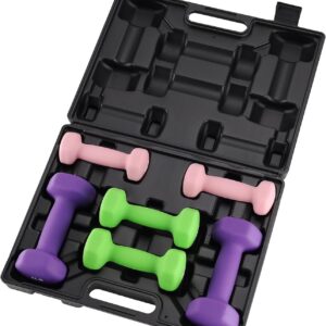 GarveeLife Dumbbell Set for Women and Men, Neoprene Dumbbell Free Hand Weight Set for Home Gym, Packed In Pairs