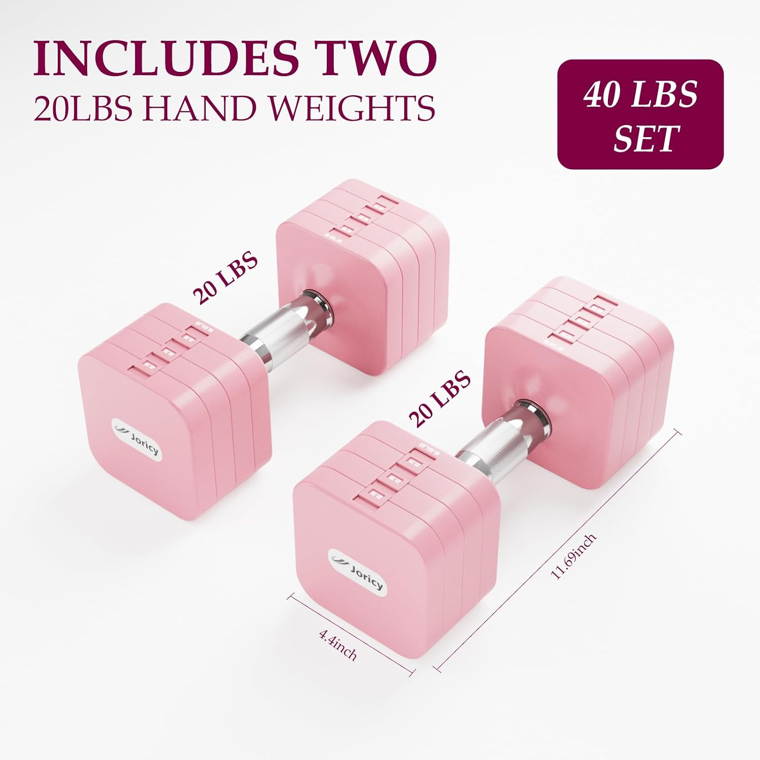 20LBS 40LBS 50LBS Dumbbells Adjustable Dumbbell Set of 2, Hand Weights for Women Men Free Weight Dumbbells Sets for Home Gym & Outdoor Exercise Workout Strength Training Equipments - Image 8