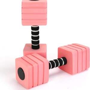 Aquatic Dumbbells, 2Pack Water Dumbbell, Aquatic Exercise Dumbbells, Water Weights for Pool Exercise, EVA Foam Barbells for Men Women Water Workouts