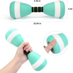 2PACK Aquatic Exercise Dumbbells, EVA Foam Barbells, Water Weights for Pool Exercise, Water Dumbbells for Men Women Water Workouts, Swimming Training