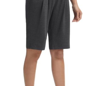 baleaf Women’s Bermuda Lounge Long Shorts Knee Length with Pockets High Waisted Casual Athletic Yoga Shorts