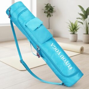 Yoga Mat Bag with Adjustable Strap Exercise Mat Bag with Storage Pockets Large Yoga Carrier Portable Carry Case Bags Smooth Zippers for Men Women Fitness 77cm × 15cm