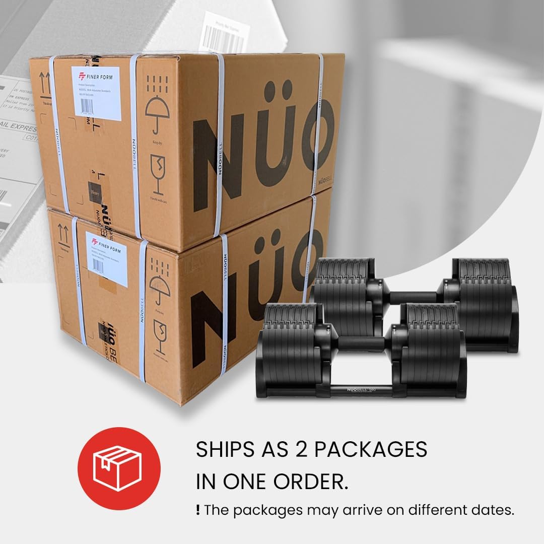 NUOBELL Adjustable Dumbbells 5-80 lbs: Replace 16 Sets, Ideal for Home Gym Weight Bench & Press - Image 2