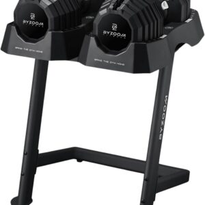 BYZOOM FITNESS Classic Series 55LB Dumbbell Pair & Stand Bundle Set