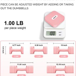 16LBS 20LBS Adjustable Dumbbell Set Dumbbells Sets Hand Weights for Women Men Free Weights Dumbbells Set Exercise Fitness dumbbell sets of 2 for Home Gym Workout Strength Training Equipments