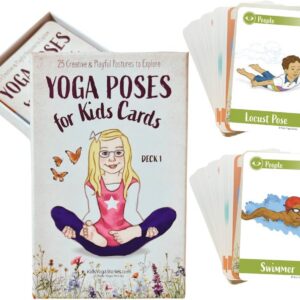 Yoga Poses for Kids Cards (Deck 1), Yoga Cards for Kids PE Exercise Equipment, Brain & Movement Breaks, Play Somatic Therapy, Autism Therapy, Meditation Pose, Breathing Exercises, or ADHD Tools