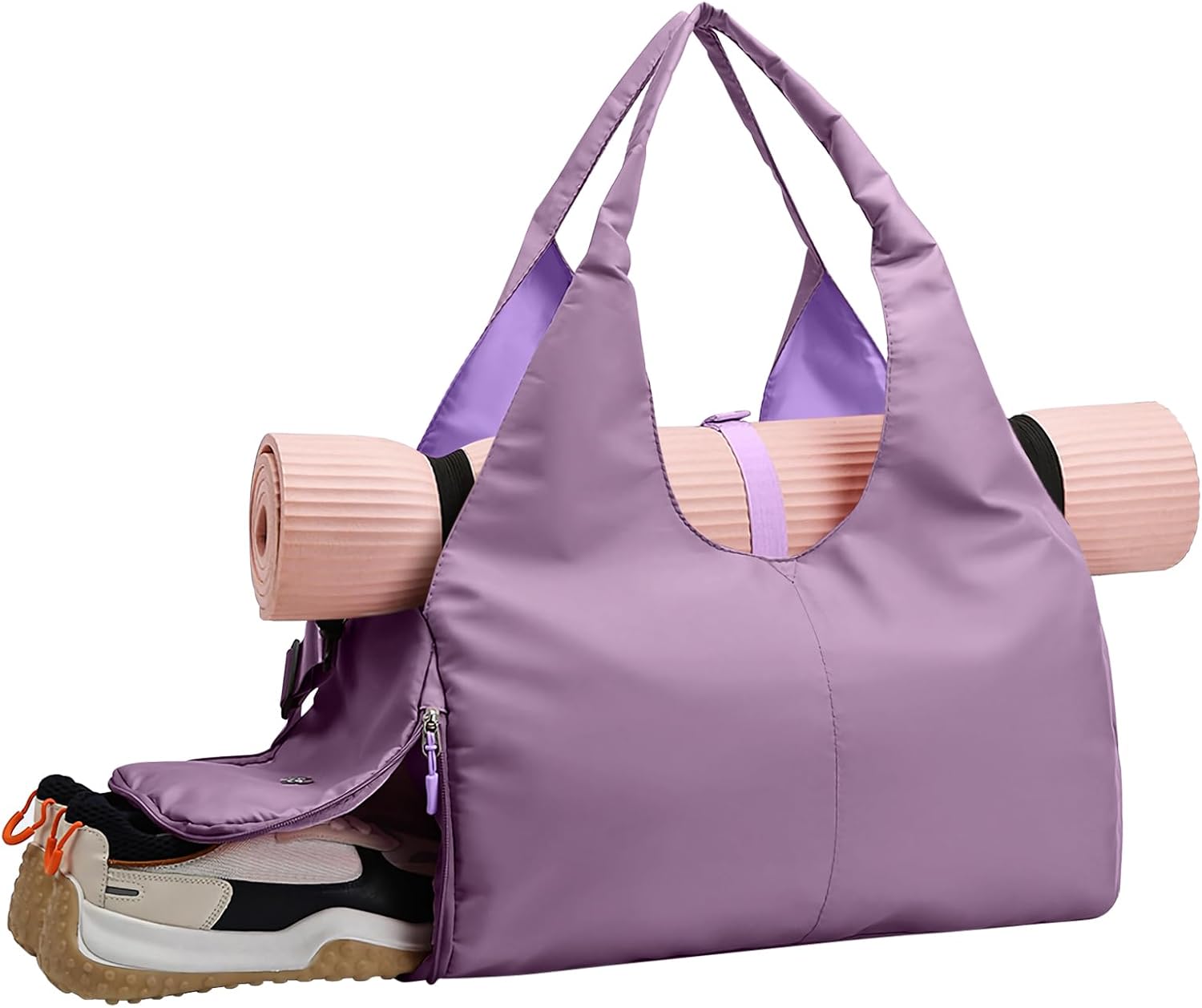 Upgrade Yoga Gym Bags for Women with Shoes Compartment & Storage Pockets & Adjustable Yoga Mat Holder