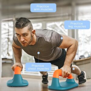 Dolibest Push Up Bar, 12” High Parallettes Bars with Wooden Handles, Stable and Comfortable Calisthenics Equipment, Suitable for Handstand, L-Sit, Dip Bar, Strength Training for Indoor Outdoor Use