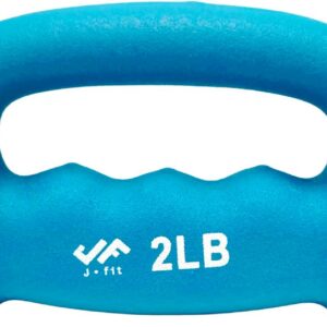 JFIT Neoprene D Grip Dumbbells – Single Weights 1LB-5LB – Premium Non-Slip, Hand Weights, Ergonomic Design