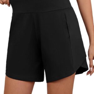 Quenteen Womens Bermuda Shorts Lounge Athletic Running Shorts Casual Loose Yoga Short High Waisted Sweat Shorts