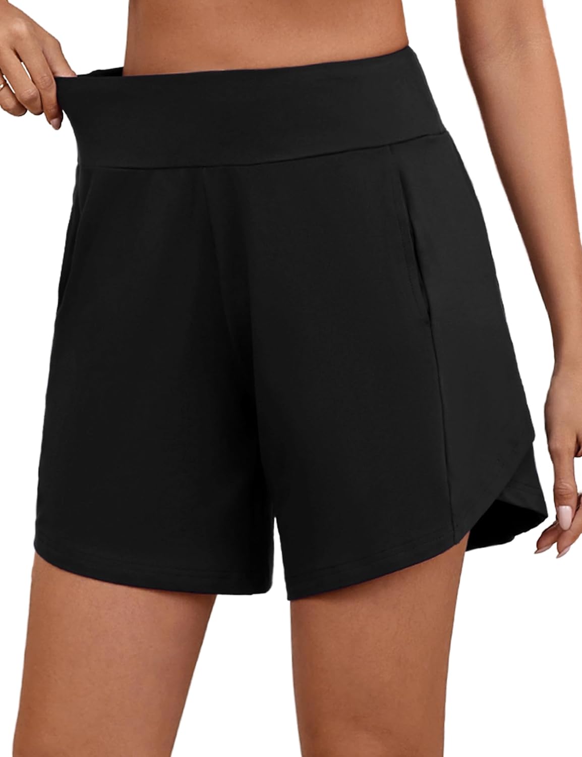 Quenteen Womens Bermuda Shorts Lounge Athletic Running Shorts Casual Loose Yoga Short High Waisted Sweat Shorts