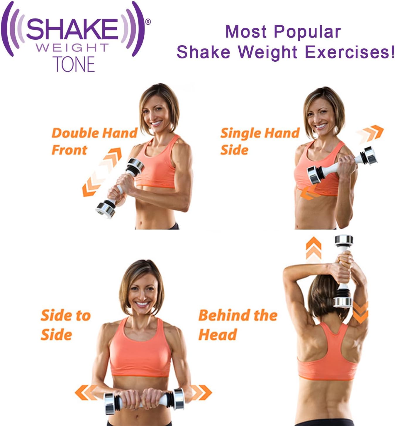 Shake Weight Tone for Women - 2.5lb Muscle Toning Dumbbell to Sculpt Your Arms, Shoulders & Chest All at The Same Time - Exercise Equipment for All Fitness Levels - Single Dumbbell Shaking Weight - Image 3