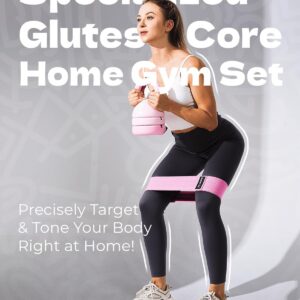 Adjustable Kettlebell | 5 lb – 12 lb | Kettlebell Weights Set for Home Gym | Full-Body Workouts, Strength Training, Weight Loss | Fabric Booty Band | Beginners & Women