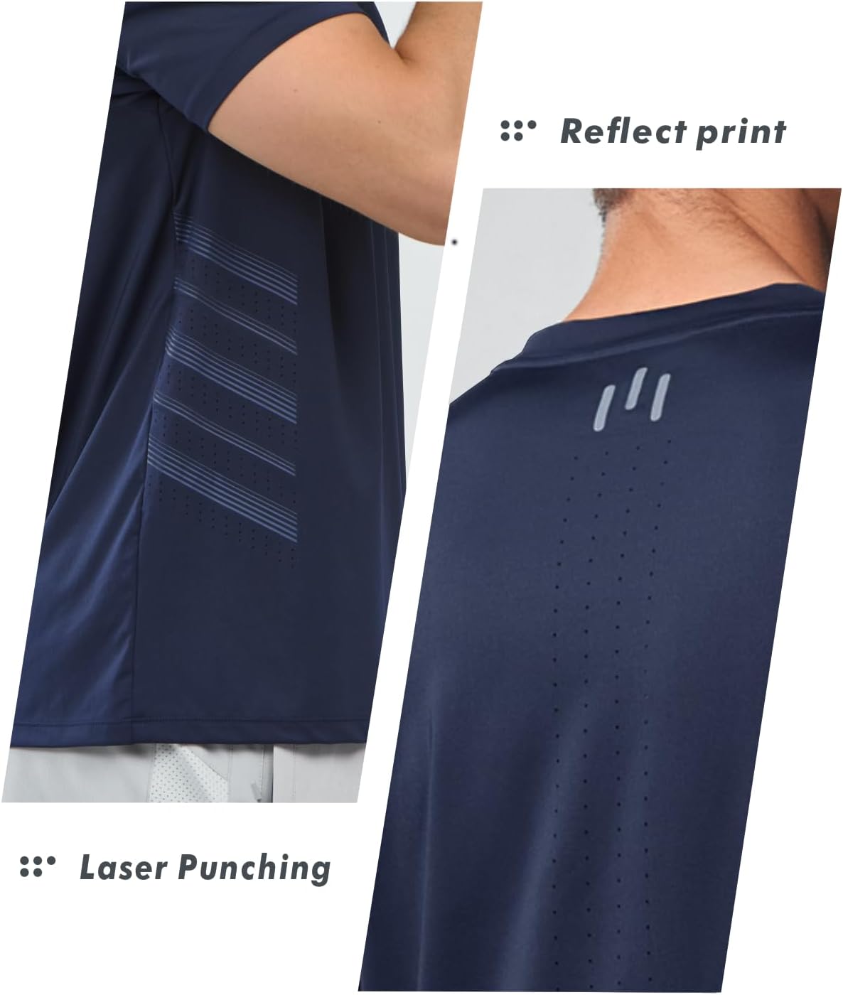 NORTHYARD Men's Workout Athletic Shirts Gym Running T-Shirts Tennis Quick Dry Short Sleeve Shirt Active Lightweight Sports - Image 4