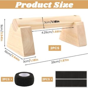 Wood Parallettes Bars for Home Workout, Push Up Bars & Dip Stands, Wooden Calisthenics Equipment Handstand Blocks for Strength Training, Rehabilitation & Gymnastics