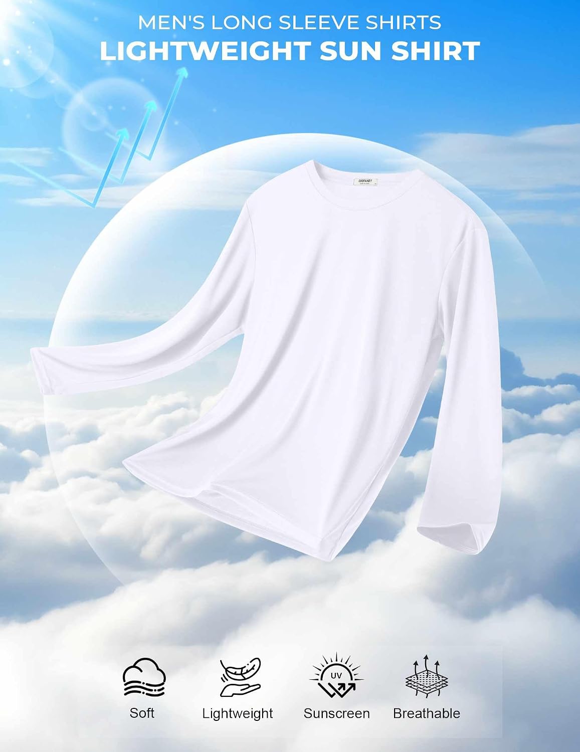 COOFANDY Long Sleeve Shirts for Men Moisture Wicking Activewear T-Shirts Workout Running Shirts - Image 5