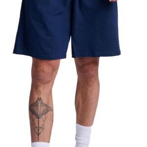 Russell Athletic Men’s Relaxed Fit 9″ Cotton Shorts with Pockets, Adjustable Elastic Waist, Sizes S-4X