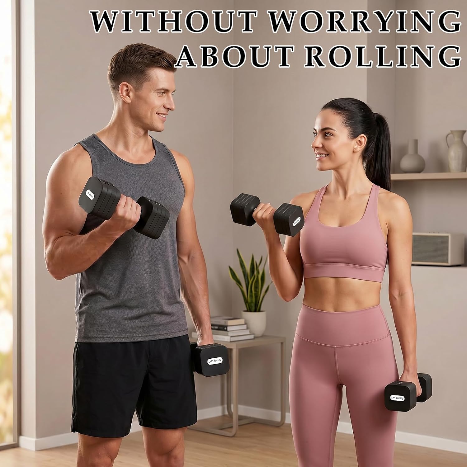 Adjustable Dumbbell Set 20LB 40LB 50LB Dumbbells Hand Weights for Women Men, Free Weight Set for Home Gym & Outdoor Exercise Weights Loss Workout Strength Training Equipments - Image 4