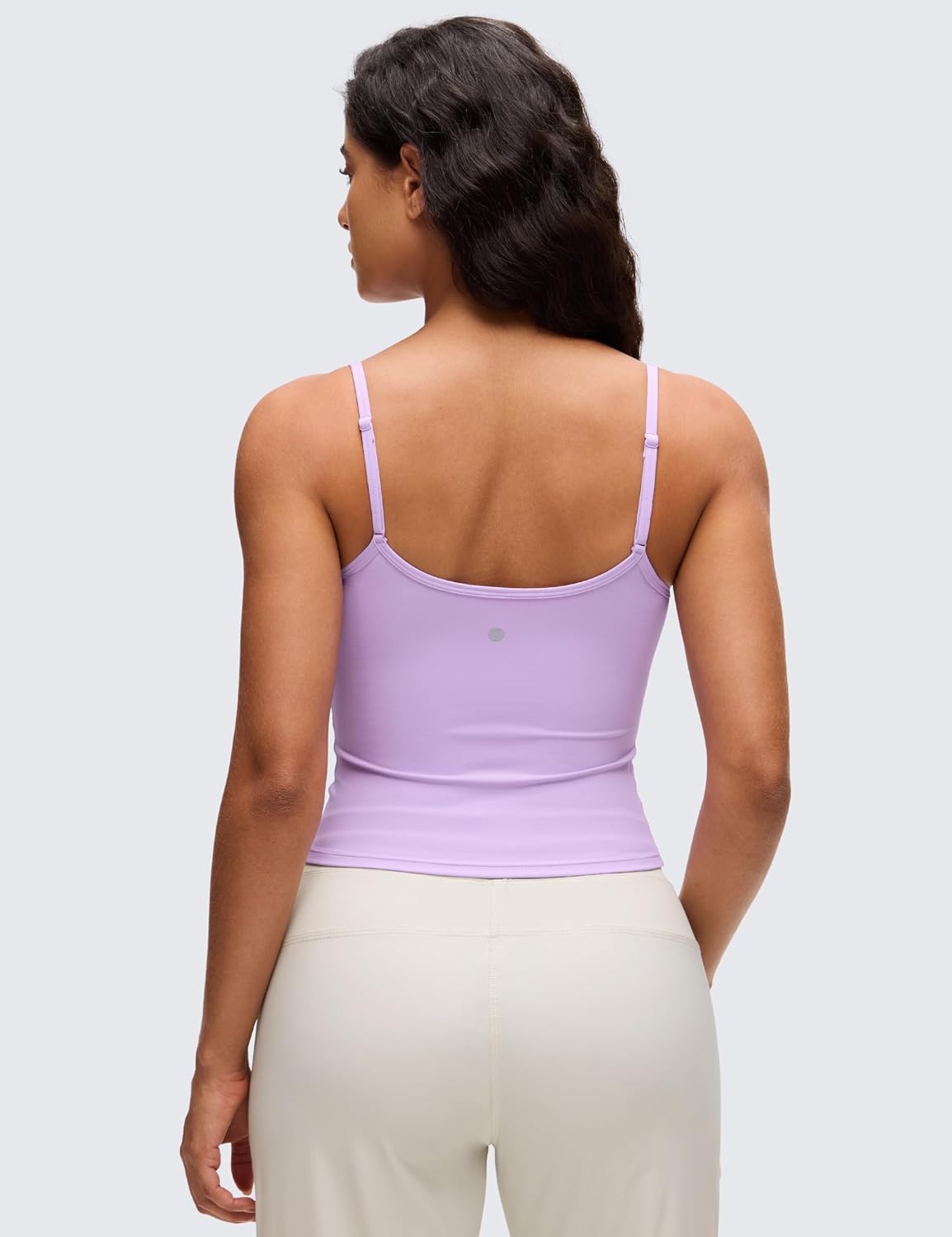 CRZ YOGA Butterluxe Double Lined Cami Tank Tops for Women - Yoga Casual Going Out Soft Scoop Neck Summer Sleeveless Shirt - Image 2