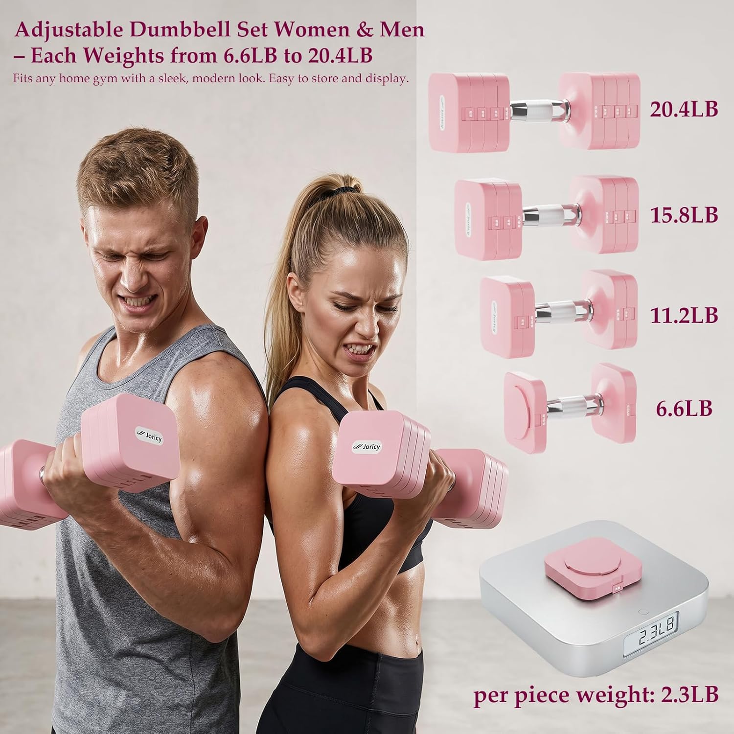 20LBS 40LBS 50LBS Dumbbells Adjustable Dumbbell Set of 2, Hand Weights for Women Men Free Weight Dumbbells Sets for Home Gym & Outdoor Exercise Workout Strength Training Equipments - Image 4