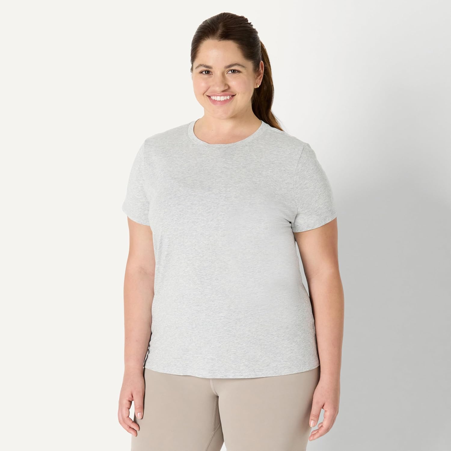 Amazon Essentials Women's Active Soft Cotton Regular Fit Crewneck Short Sleeve Lightweight Yoga Workout T-Shirt - Image 6