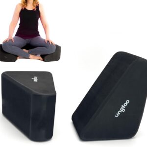 Ungloo Supportive Yoga Block Wedges for Seated Meditation – Elevates Knees, Reduces Hip Pressure, and Improves Cross-Legged Posture