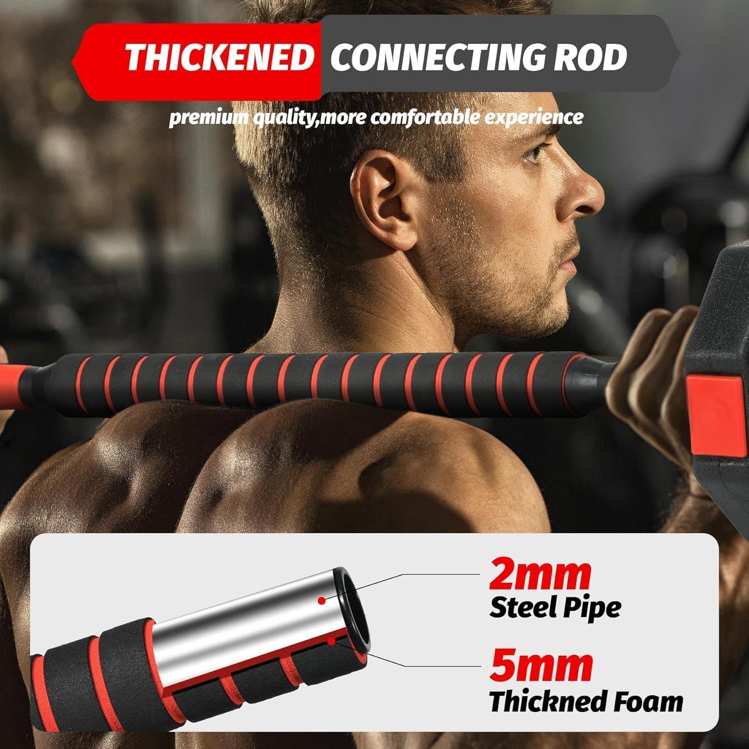Adjustable Dumbbell Set, 44/66/88Lbs 4-in-1 Free Weights for Home Gym, Converts to Kettlebell & Barbell with Connector, Non-Slip Grip, Ideal for Men & Women Strength Training - Image 7