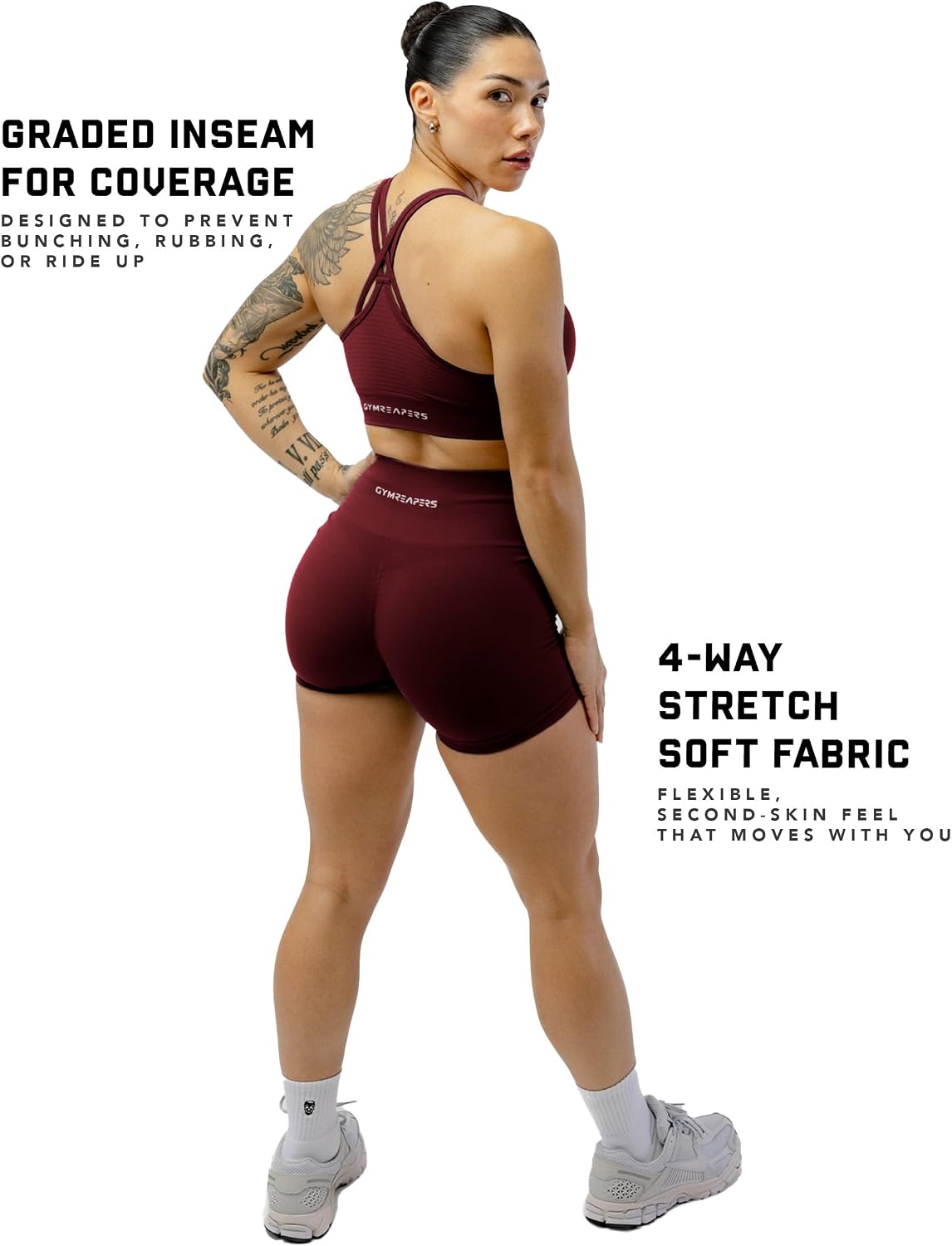 Gymreapers Athletic Shorts for Women - Seamless Butt Lifting Tummy Control Running Shorts for Yoga, Biker, Gym Workout Squat - Image 4