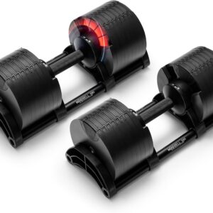 NUOBELL Adjustable Dumbbells 5-80 lbs: Replace 16 Sets, Ideal for Home Gym Weight Bench & Press