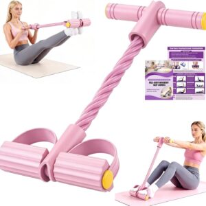 Foot Pedal Resistance Bands with Handles, 6-Tube Multifunction Exercise Bands, Durable Home Gym Fitness Equipment for Women & Men